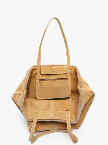 Schoudertas Cabas Leder Vanessa bruno Beige cabas 10V40873 ander zicht 2