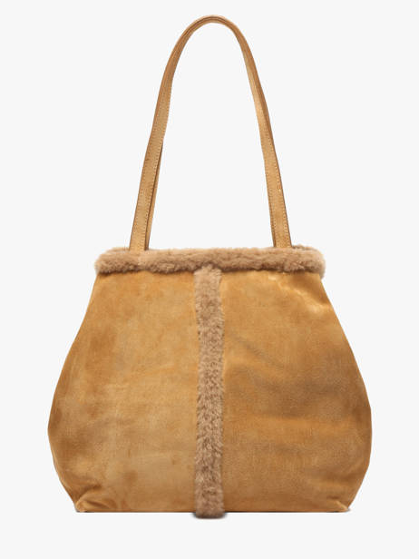 Schoudertas Cabas Leder Vanessa bruno Beige cabas 10V40873 ander zicht 3