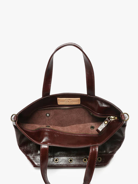 Handtas Cabas Cuir Leder Vanessa bruno Rood cabas cuir 82V40435 ander zicht 2
