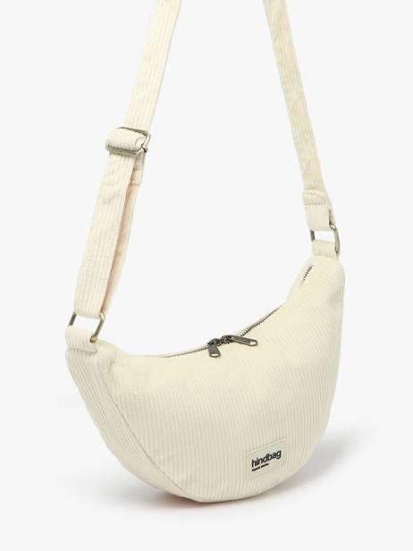 Sac Banane Velours Velours Côtelé Hindbag Beige velours V vue secondaire 1