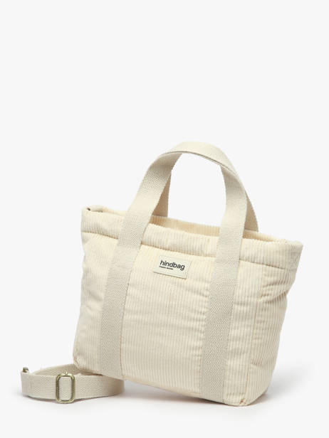 Sac Porté Main Velours Velours Côtelé Hindbag Beige velours V vue secondaire 2