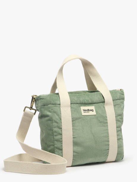 Sac Porté Main Velours Velours Côtelé Hindbag Vert velours V vue secondaire 1
