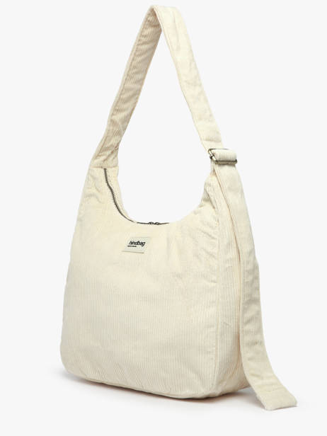 Sac Bandoulière Velours Velours Côtelé Hindbag Beige velours V vue secondaire 1