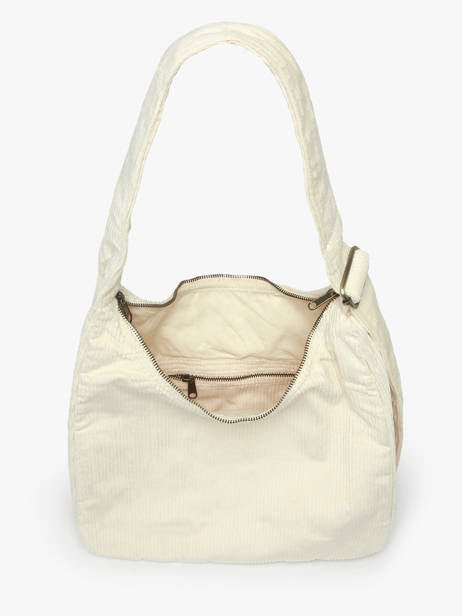 Sac Bandoulière Velours Velours Côtelé Hindbag Beige velours V vue secondaire 2