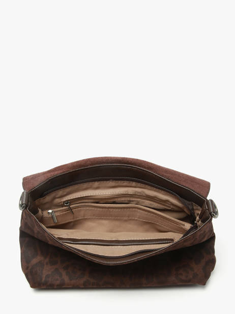 Cross Body Tas Leopard Miniprix Bruin leopard L ander zicht 1