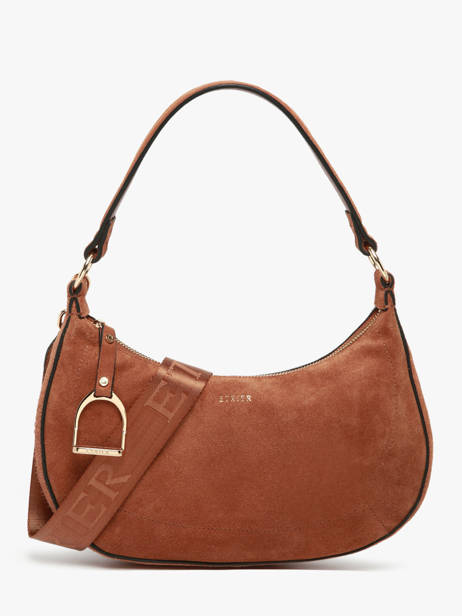 Schoudertas Altesse Suede Leder Etrier Bruin altesse suede EASU017M