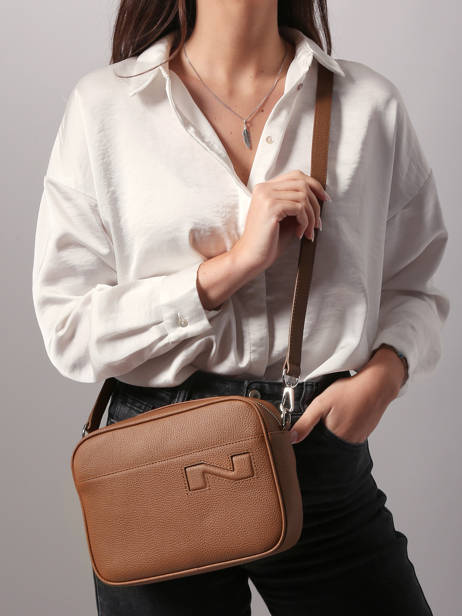 Cross Body Tas N City Leuven Leder Nathan baume Bruin n city 7 ander zicht 1