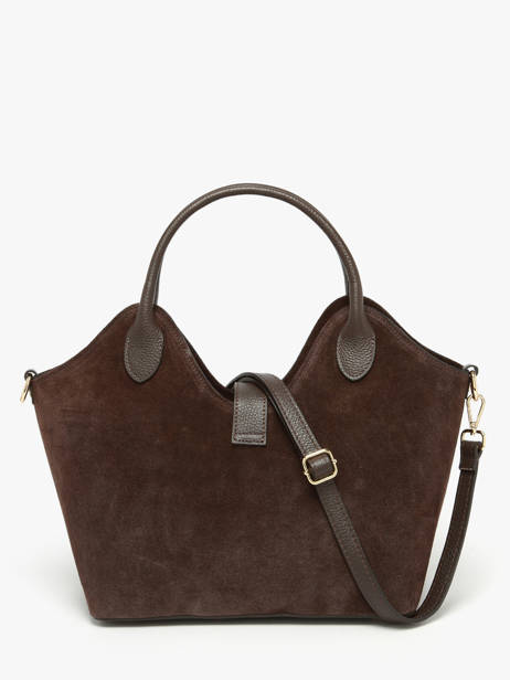 Handtassen Velvet Studs Milano Bruin velvet studs VS25092 ander zicht 4