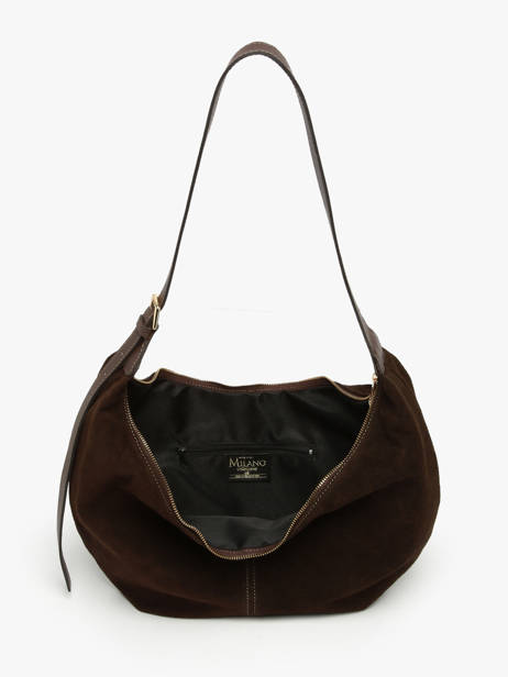 Schoudertas Velvet Caviar Milano Bruin velvet caviar VC25091 ander zicht 3