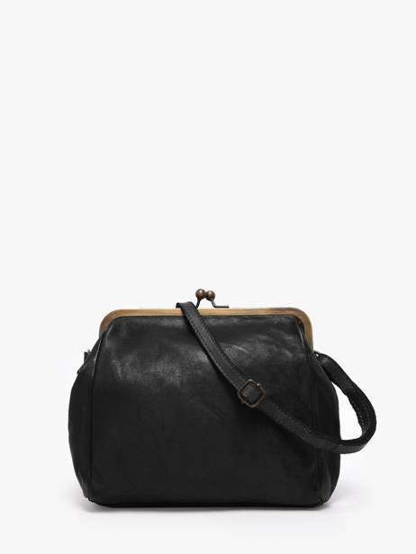 Sac Bandoulière Heritage Cuir Biba Noir heritage BT22 vue secondaire 3
