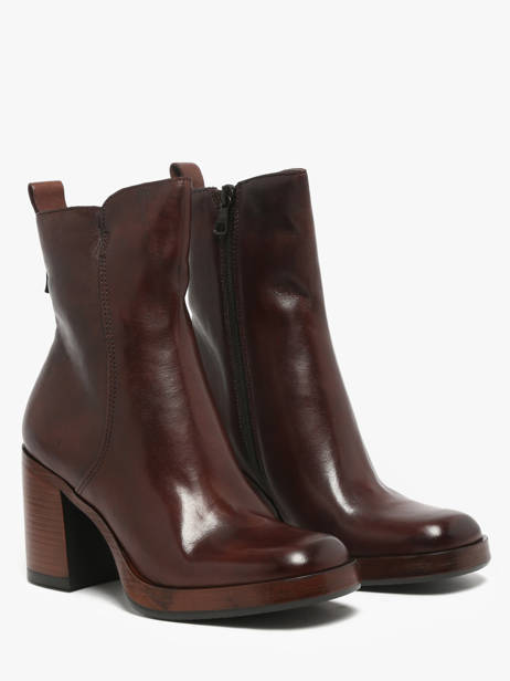 Bottines à Talon En Cuir Mjus Marron women P96212 vue secondaire 2