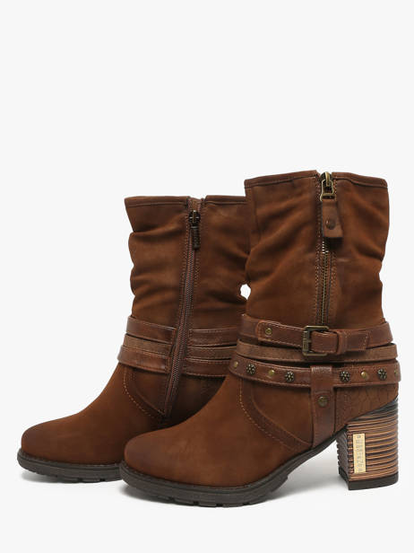 Enkellaarsjes Met Hak Mustang Bruin women M0182002 ander zicht 2