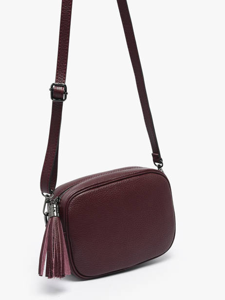 Cross Body Tas Caviar Leder Milano Rood caviar CA2006N ander zicht 1