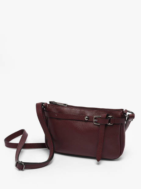 Cross Body Tas Caviar Leder Milano Rood caviar G1421N ander zicht 1