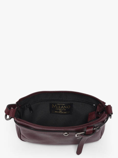 Cross Body Tas Caviar Leder Milano Rood caviar G1421N ander zicht 2