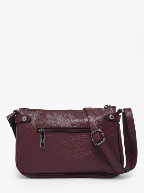 Cross Body Tas Caviar Leder Milano Rood caviar G1421N ander zicht 3