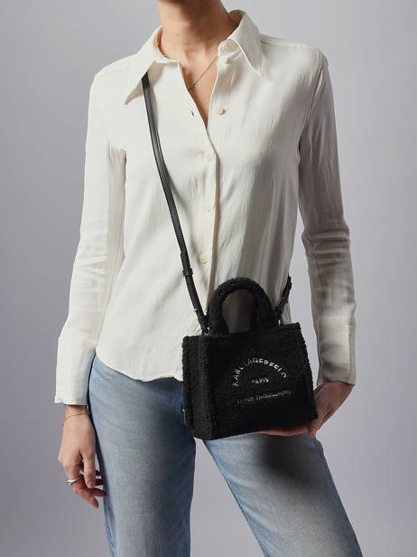 Cross Body Tas Rue St Guillaume Shearling Karl lagerfeld Zwart rsg A4W50016 ander zicht 1