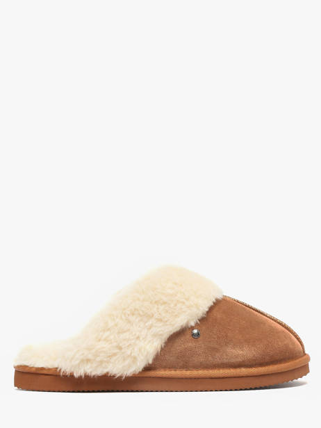 Chaussons Isotoner Marron women 97282 vue secondaire 3