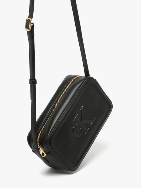 Cross Body Tas Bold Monogram Calvin klein jeans Zwart bold monogram 4F3220G ander zicht 2