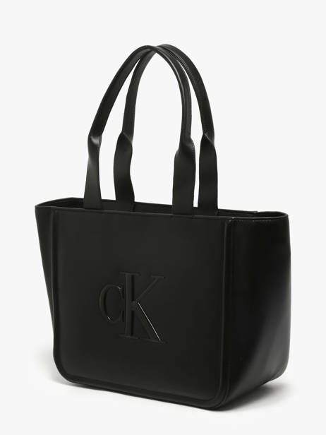 Schoudertas Bold Monogram Calvin klein jeans Zwart bold monogram 4F3218G ander zicht 2