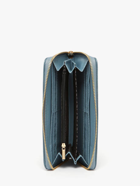 Portefeuille Lulu castagnette Bleu zip CHRYS033 vue secondaire 1