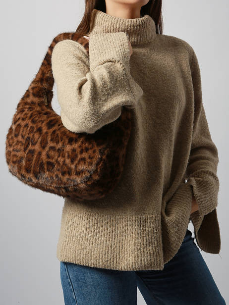 Sac Porté épaule Fur Fourrure Miniprix Marron fur 6542 vue secondaire 1