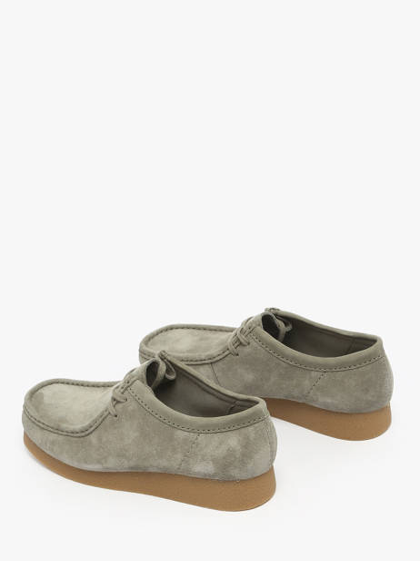 Mocassins Wallabee Uit Leder Clarks Groen men 26183447 ander zicht 5