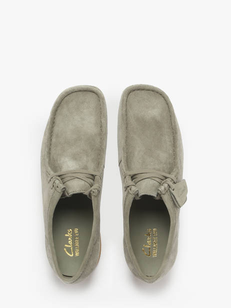 Mocassins Wallabee Uit Leder Clarks Groen men 26183447 ander zicht 7