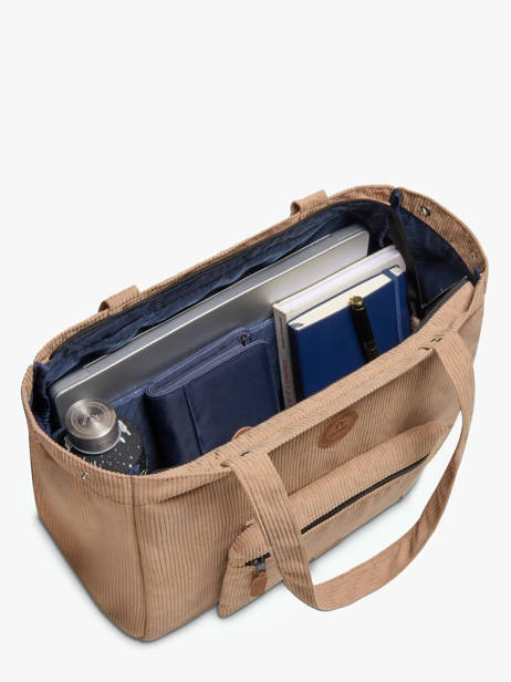 Schoudertas A4 Formaat Adventurer Gerecycleerd Polyester Cabaia Beige adventurer TOTEBAGL ander zicht 2