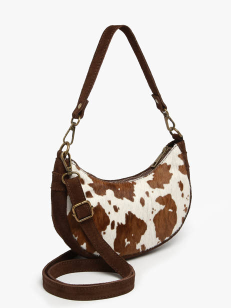 Schoudertas Mucca Leder Milano Bruin mucca VM25064 ander zicht 1