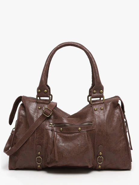Sac Porté épaule A4 Spazzolato Cuir Milano Marron spazzolato SP24095