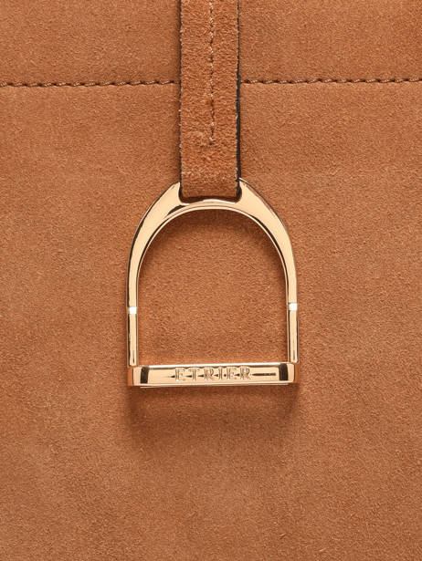 Schoudertas Altesse Suede Leder Etrier Bruin altesse suede EASU088S ander zicht 5