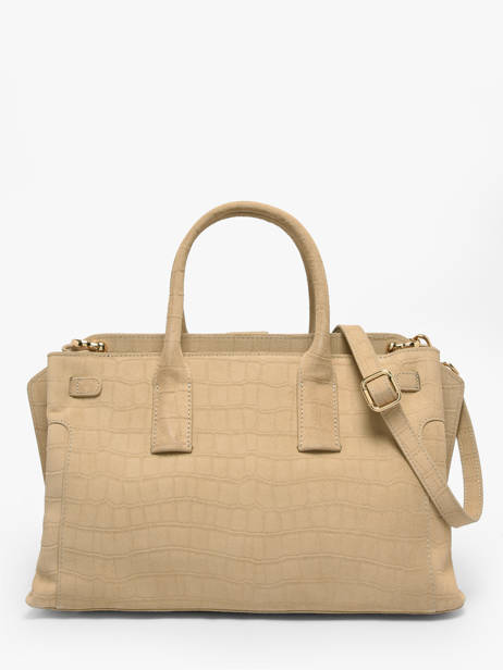 Handtas M Equestre Croco Leder Etrier Beige equestre croco EEQC142M ander zicht 4