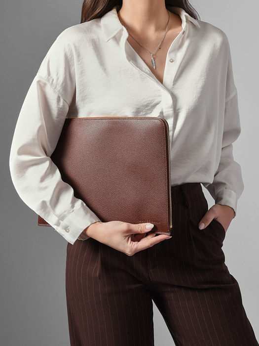 Longchamp Le foulonné Papierhouder Bruin