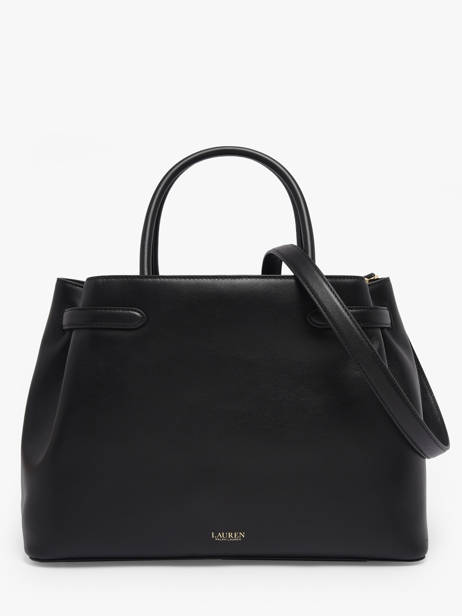 Sac Porté Main Large Blake Cuir Lauren ralph lauren Noir blake 31P03417 vue secondaire 3