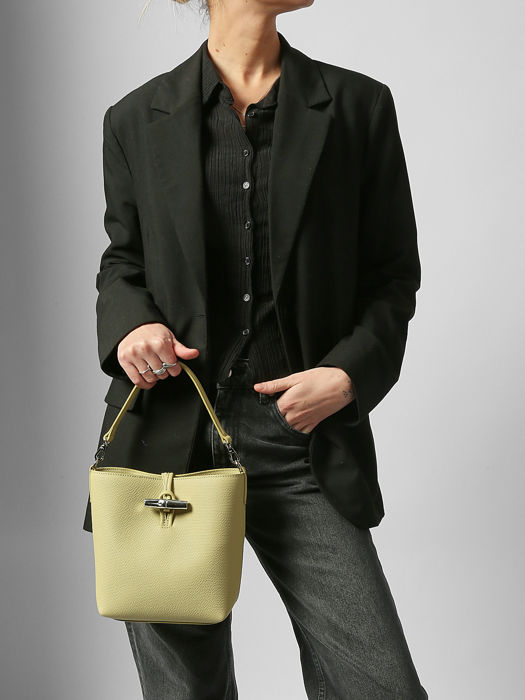 Longchamp Le roseau Sac porté travers Vert