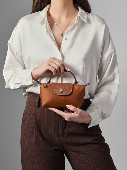Longchamp Le pliage original Clutch Bruin