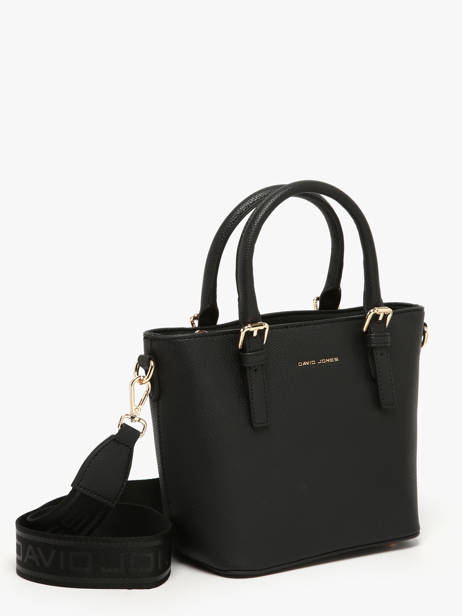 Handtassen Saffiano David jones Zwart saffiano CM7220 ander zicht 1