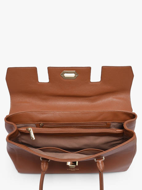 Sac Porte Epaule A4 Milano Cuir Lancaster Marron milano cosmos 57 vue secondaire 3