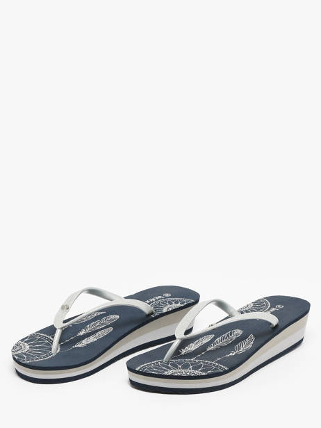 Open Sandalen Met Hak Isotoner Blauw women 94163 ander zicht 1