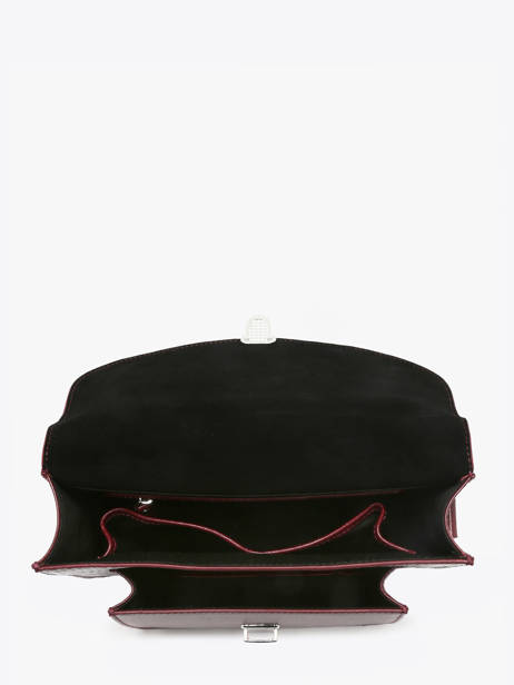 Cross Body Tas Croco Vernis Paul marius Rood croco vernis GEORGCRV ander zicht 2