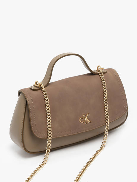 Cross Body Tas Sueded Hardware Calvin klein jeans Bruin sueded hardware 4F3408G ander zicht 1