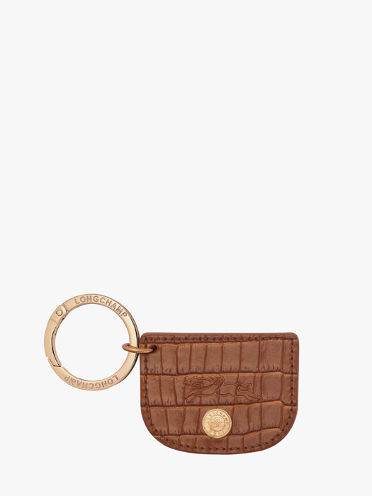 Longchamp Longchamp pocket croco Sleutelhanger Bruin