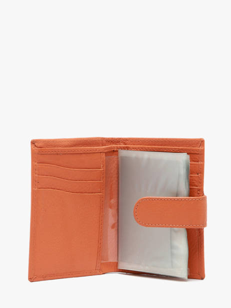 Porte-cartes 12 Fentes Cuir Crinkles Orange caviar 14041 vue secondaire 1