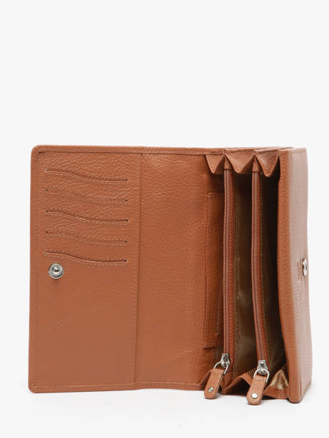 Portefeuille Caviar Leder Crinkles Bruin caviar 14001 ander zicht 2