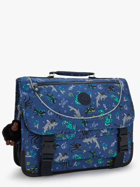 Boekentas 2 Compartimenten Kipling Blauw back to school / pbg PBGI6543 ander zicht 2