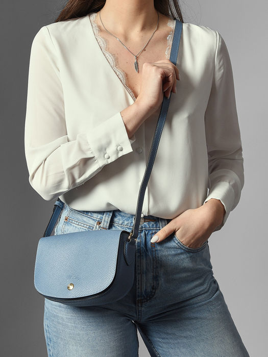 Longchamp Epure Sac porté travers Bleu