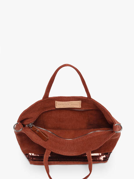 Cross Body Tas Baby Cabas Linnen Vanessa bruno Rood cabas lin 31V40410 ander zicht 3