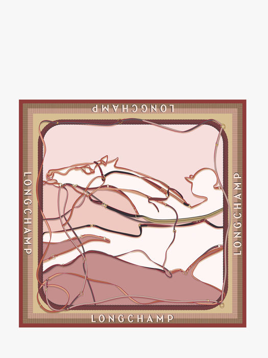 Longchamp Soie gots Sjaal Roze