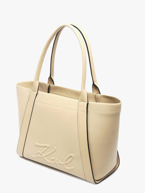 Schoudertas K/ville Leder Karl lagerfeld Beige k ville B1W30066 ander zicht 2